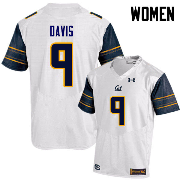 Women #9 Trevor Davis Cal Bears (California Golden Bears College) Football Jerseys Sale-White - Click Image to Close